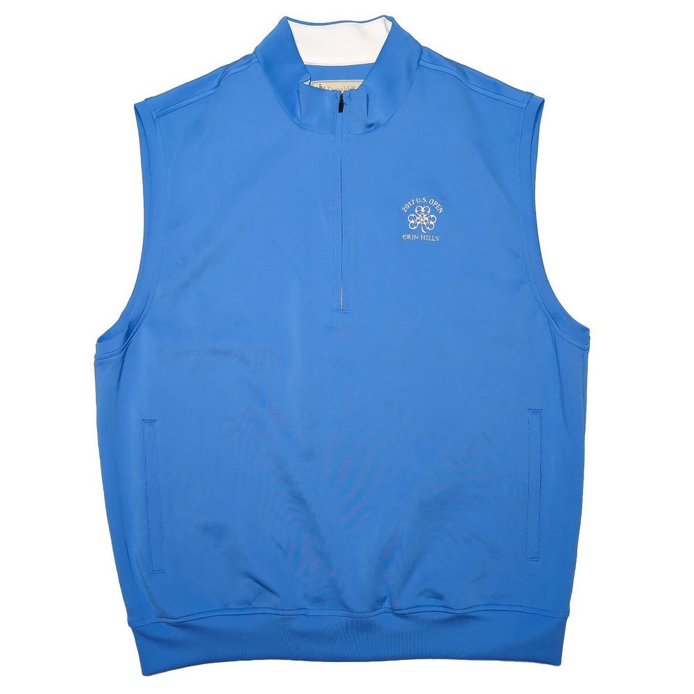 DONALD ROSS 1/2 Zip Performance Vest 2017 US Open Erin Hills Blue Men's XL
